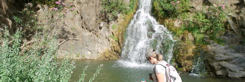 L'arrivo alle Cascate dell'Oxena